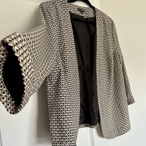 Geometric Open Front Blazer